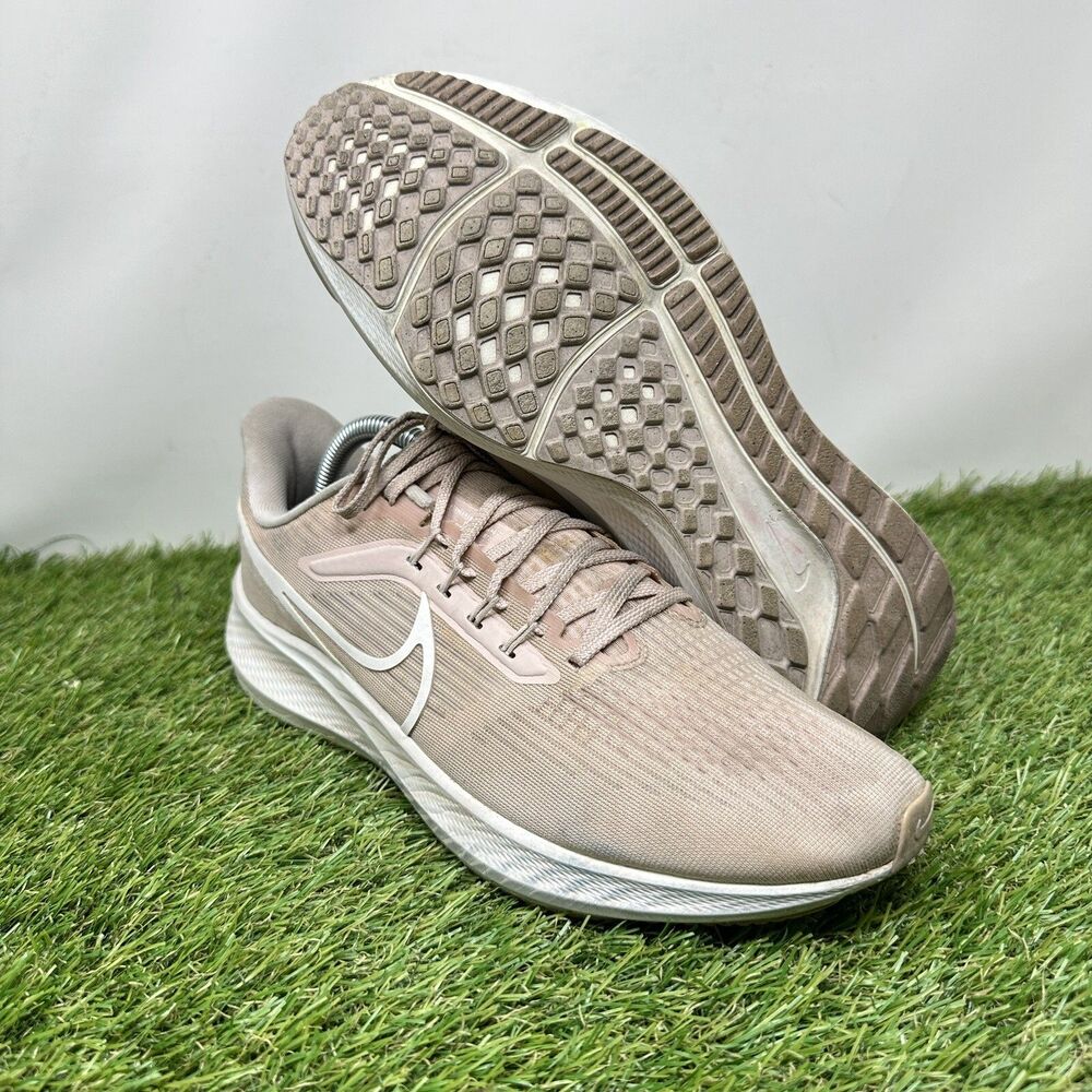 Nike Air Zoom Pegasus 39 Womens Pink White Knit Running Shoes Size 10 NO Insoles